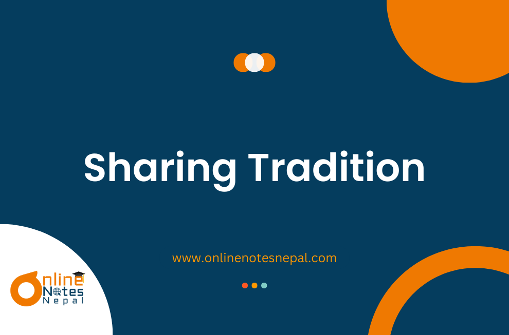 Sharing Tradition